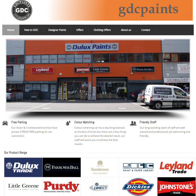 GDC Paints website redesign in Wordpress